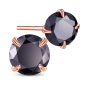Preview: Ohrstecker ~ 925 ~ roségold vg. ~ Shiny Night Rosé ~ 4 mm