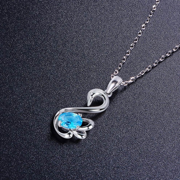 Halskette mit Anhänger ~ 925 ~ Blue Swan