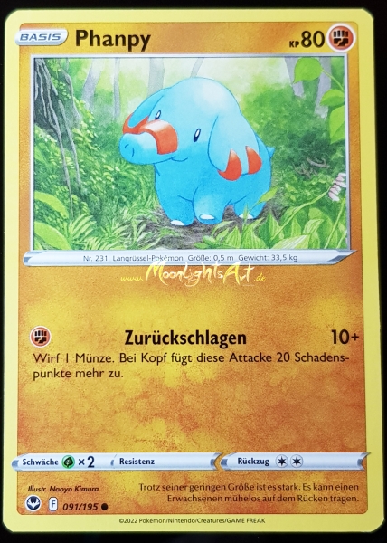 Silberne Sturmwinde ~ Phanpy ~ 091/195 ~ Boosterfrisch ~ deutsch