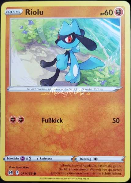 Zenit der Könige ~ Riolu ~ 071/159 ~ Boosterfrisch ~ deutsch