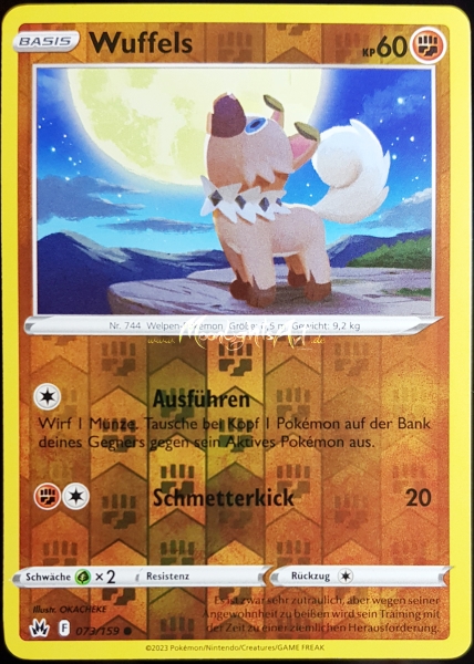 Zenit ~ Wuffels ~ 073/159 ~ Reverse Holo ~ Boosterfrisch ~ deutsch
