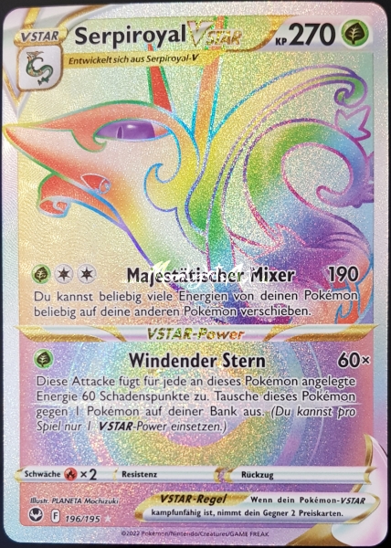 Silberne Sturmwinde ~ Serpiroyal VStar ~ 196/195 ~ Rainbow