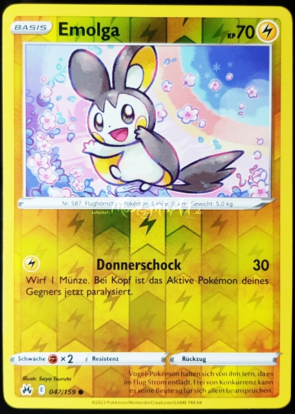 Zenit der Könige ~ Emolga ~ 047/159 ~ Reverse Holo ~ Boosterfrisch ~ deutsch