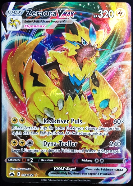 Zenit der Könige ~ Zeraora VMax ~ 054/159 ~ Boosterfrisch ~ deutsch