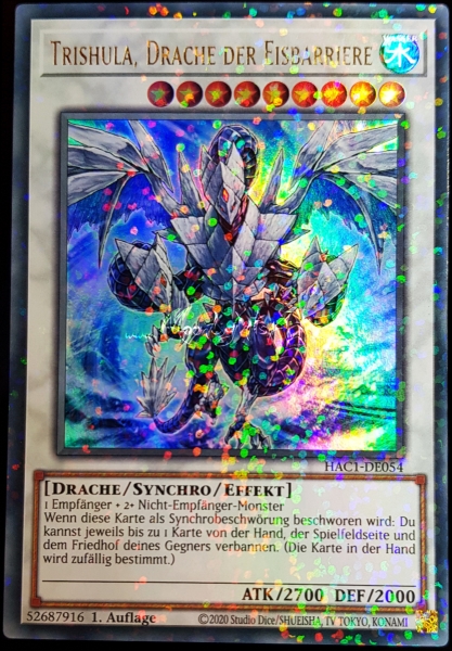 Yu-Gi-Oh! ~ Trishula, Drache der Eisbarriere ~ HAC1-DE054 ~ Duel Terminal